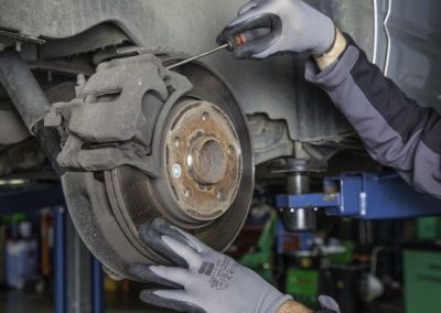 this is a picture of truck brake repair in Irvine, CA
