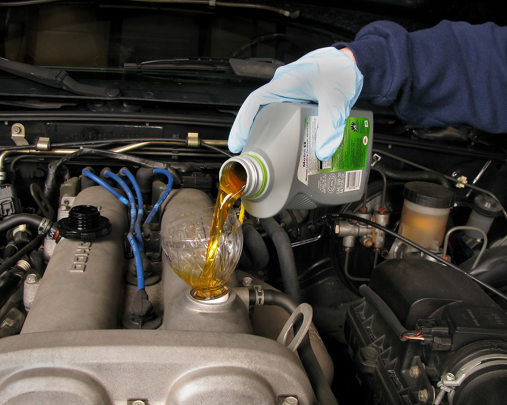 this image shows truck oil change in Irvine, California